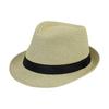 Sombrero de Paja Panama Fedora de Verano Combinación Familiar Gorra de Sol Transpirable Sombrero de Playa Para Mujeres Hombres Niños Estilo Cubano Británico