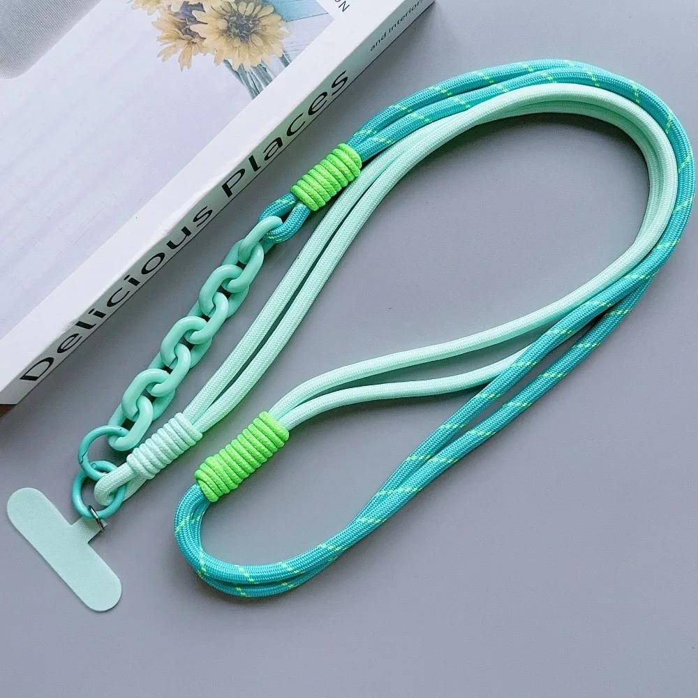 

Simple Handwoven Mobile Phone Lanyard Universal Case Crossbody Shoulder Card Neck Cord Clip Hang Anti-lost Wrist Strap Nylon / Spandex