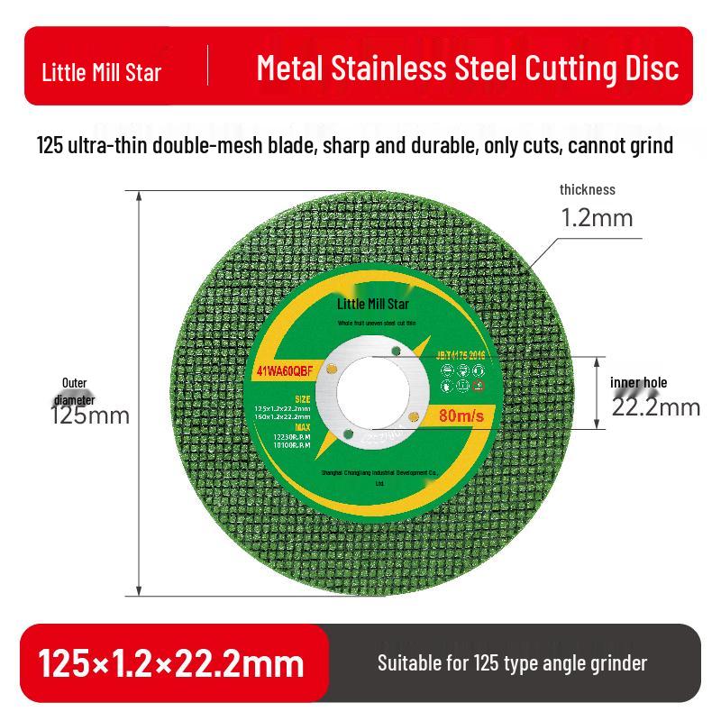 Small Angle Grinder: Stainless Steel Cutting, Grinding & Polishing Disc (107/125/150/180/230mm)