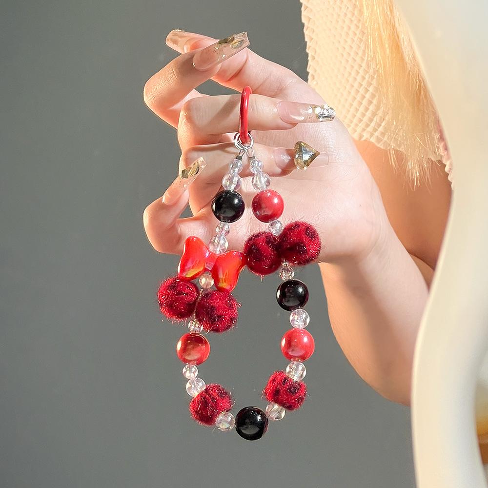 Fashion High-end Mobile Phone Lanyard Creative Girl Heart Handmade Beading a Variety of Styles Universal Mobile Phone Chain Advanced Sense