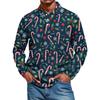 Men's Casual Style Solid Color Loose  Shirt Long-sleeved Top
