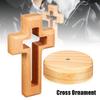 Cross Wood Crucifix Standing Jesus Wall Wooden Religious Christian Table Decoration Gifts Holy Church Religious Ornament Statue