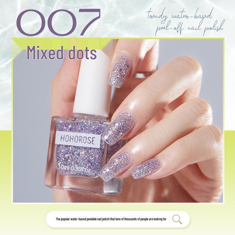 HOHOROSE Quick-Dry Water-Based, Peelable Nail Polish, 10ml, Perfect for Students