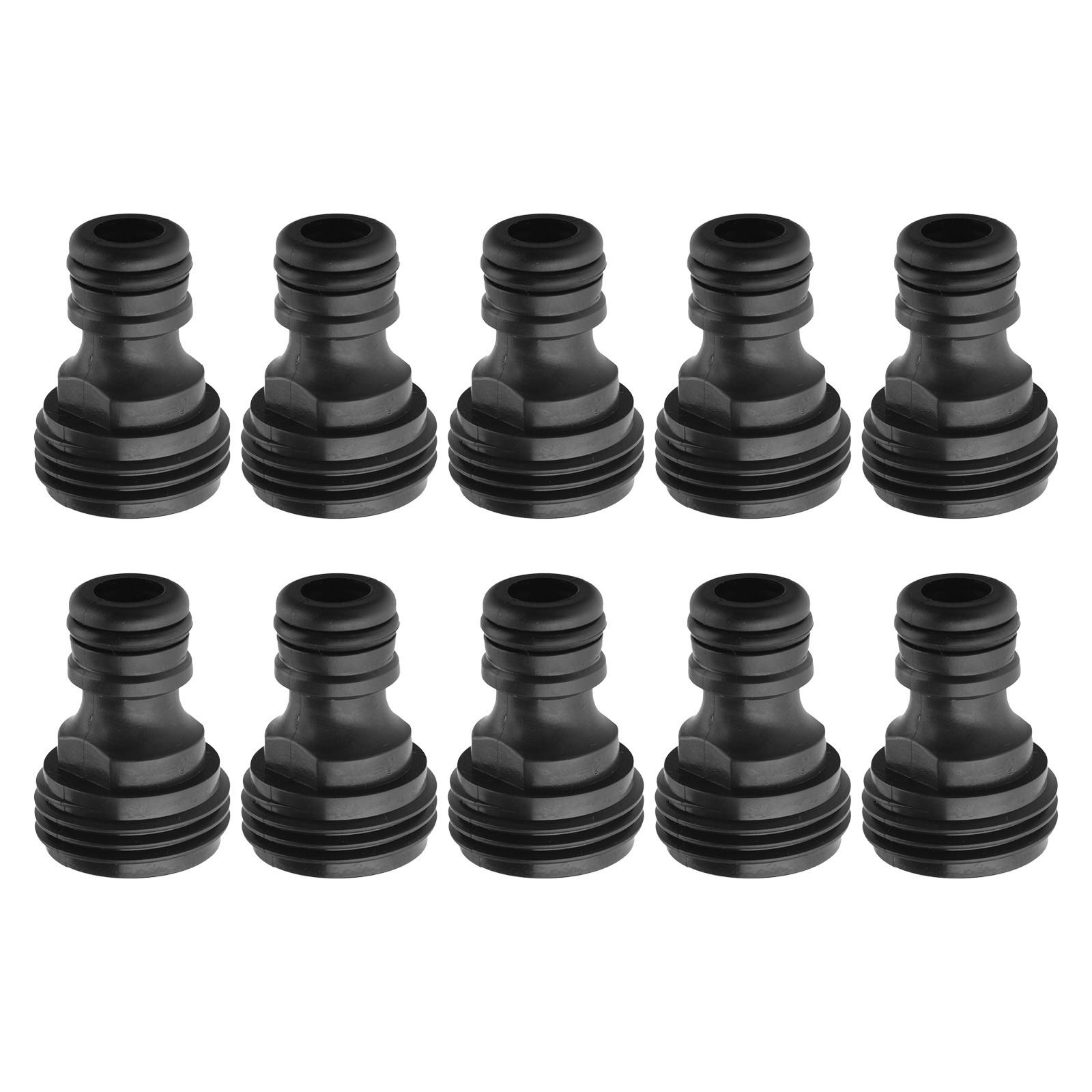 10 Pack Plastic Garden Hose Fittings Male Hose Quick Connector Adapters Male Quick Release Kit For Water Water Faucet Kitchen чёрный