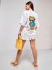 Street Hip Hop Bear Printed T-shirt Men Women Casual Loose Oversized Short Sleeve Unisex Short Sleeved Male Female Clothing