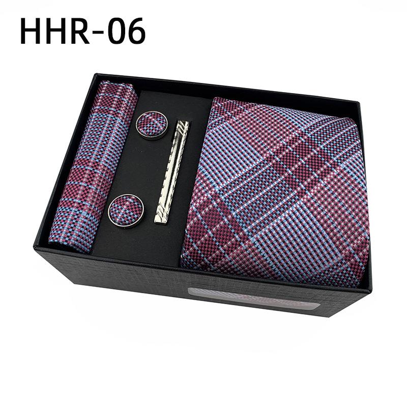 Paisley Men'S Tie Square Cuff Tie Clip Gift Box Set Business Casual Tie Black Gift Box