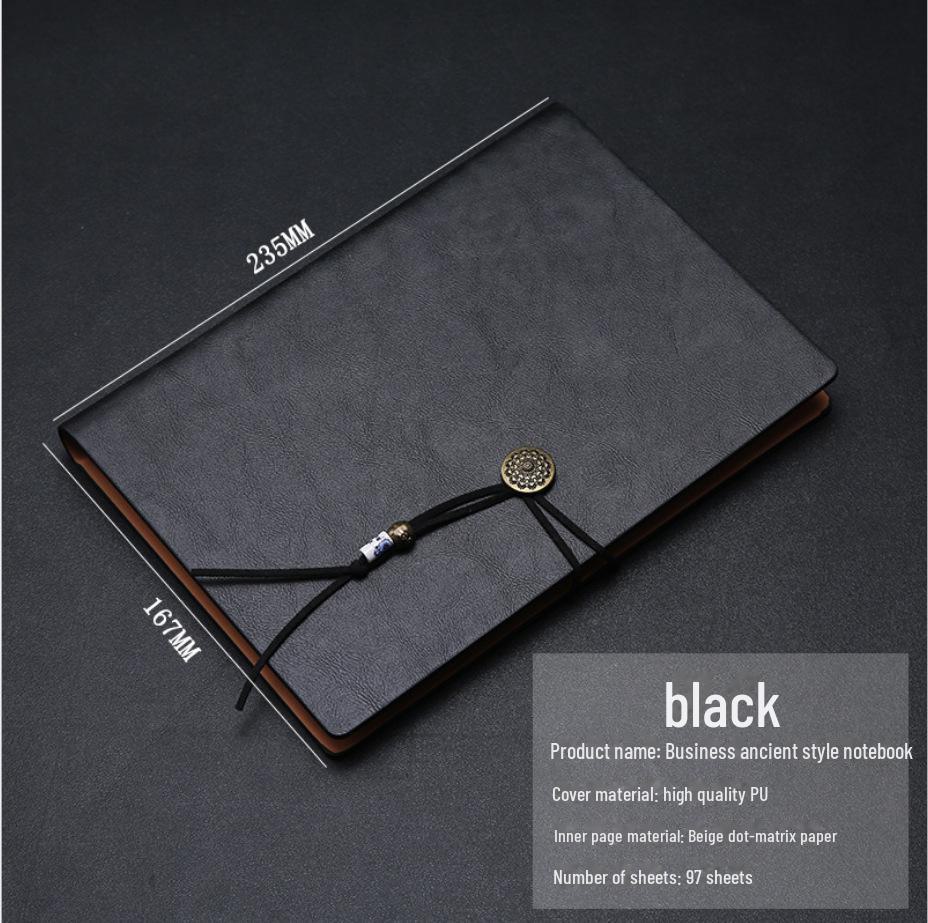 Retro Chinesischer Knoten A5 Loseblatt-Notizbuch - Business-Stil B5 Notizblock mit individuellem Logo