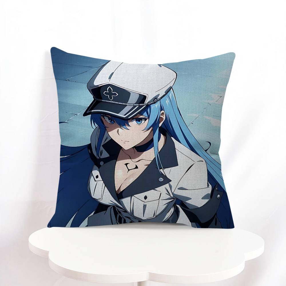 Esdeath Anime Cushion Cover Pillowcase Upholstery Sofa Throw Pillow Home Decor Pillowcas