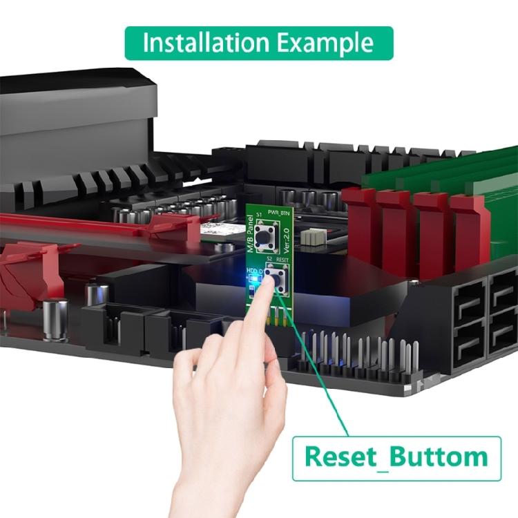 DIY PC Assembly Tool Reliable 10Pin Mainboard Switching Tester Switching Board Adapter With Resets Button Accessory
