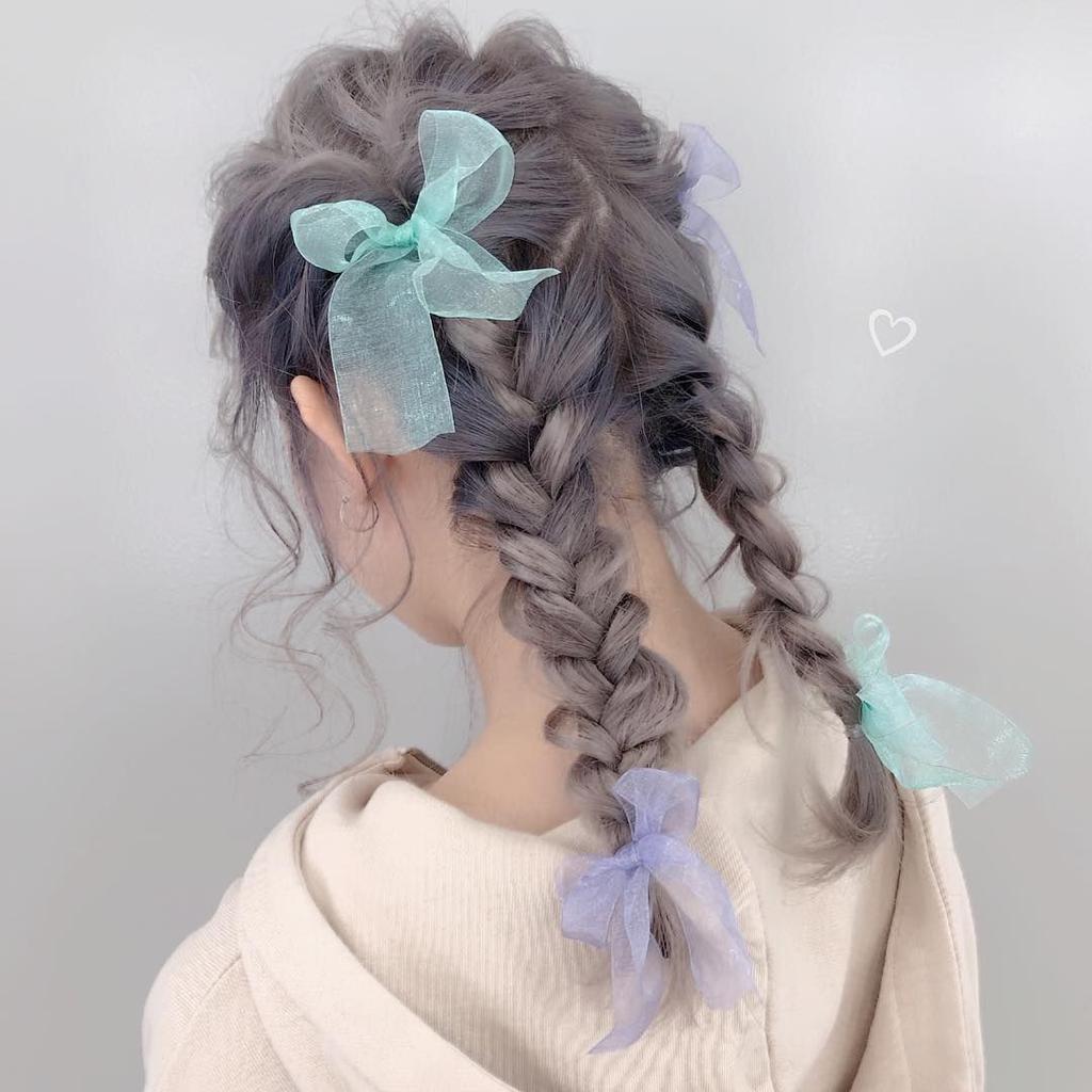 Handmade Hair Tie DIY Gift Packaging Materials Flower Ribbon Chiffon Ribbon Organza Silk Colorful Ribbon Ribbon Bow DIY Flower Handmade