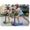 Three-Wheeled Scooter for Children Balancing LED Ricokids Leddi - Black-Pink
