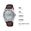 CASIO 30 meters waterproof Quartz leather strap men's watch silver dial MTP-V006L-7C