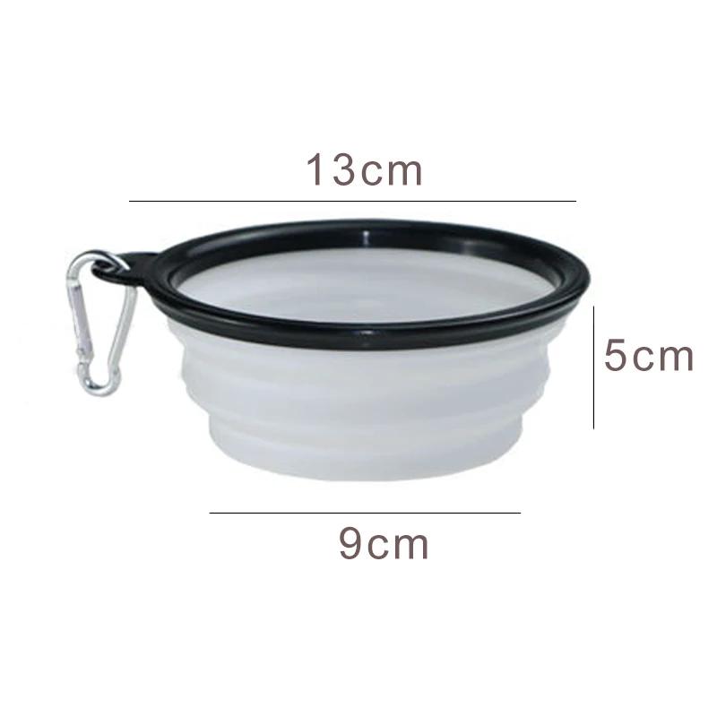 Ciotola Pieghevole in Silicone per Cani e Animali Domestici da 350 ml, Portatile per Viaggio all'Aperto, Contenitore per Cibo per Cuccioli, Ciotola per Alimenti, Accessori per Animali Domestici