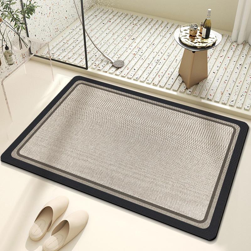 Bathroom Best Floor Mat Diatom Mud Quick Drying Restroom Slip-resistant Mat Toilet Door Moisture-wicking Mat Bathroom Washroom Carpet