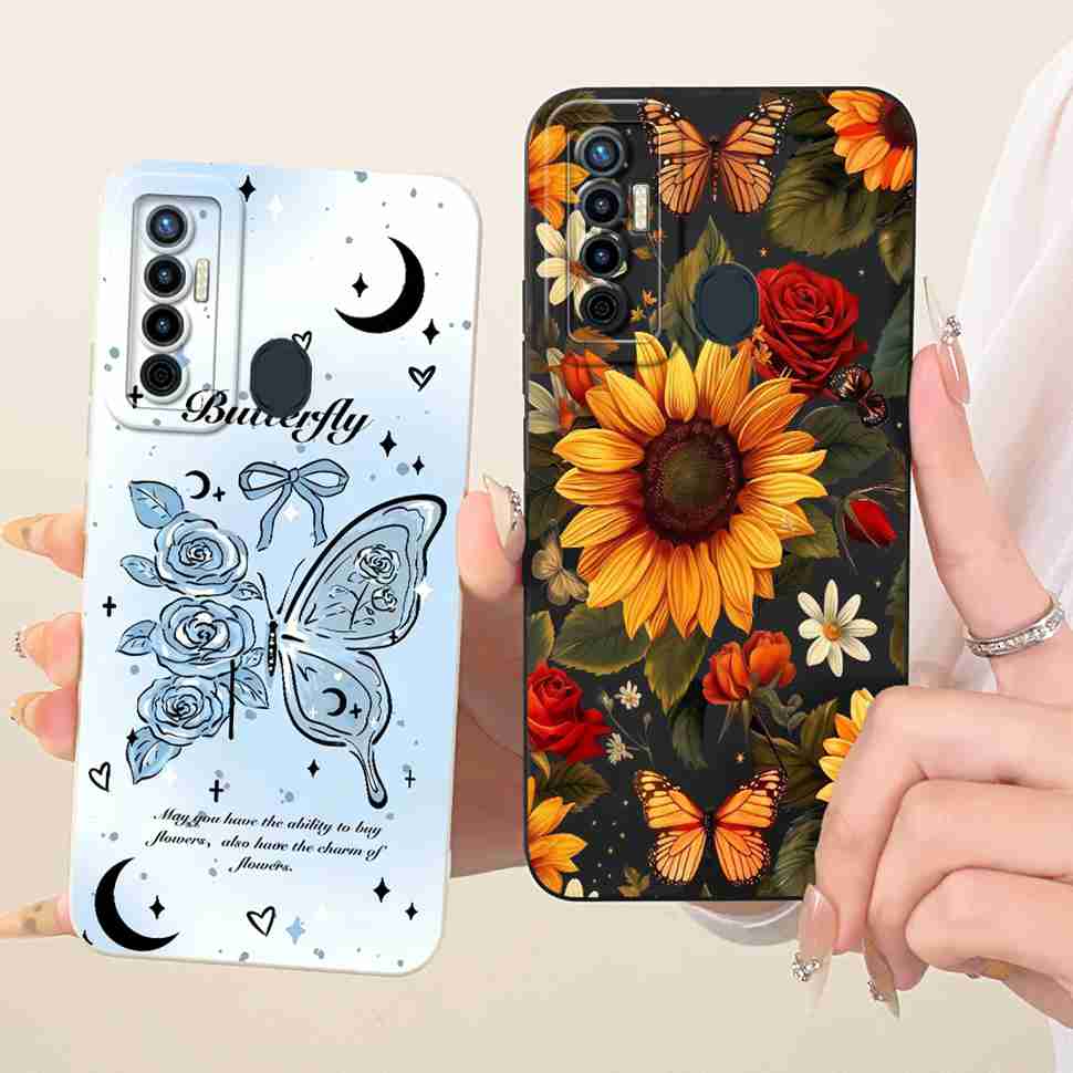 For Tecno Camon 17 CG6 CG6j Case Fashion Cute Cartoon Print Silicone Back Cover For Tecno camon 17 Bumper Phone Cases Fundas
