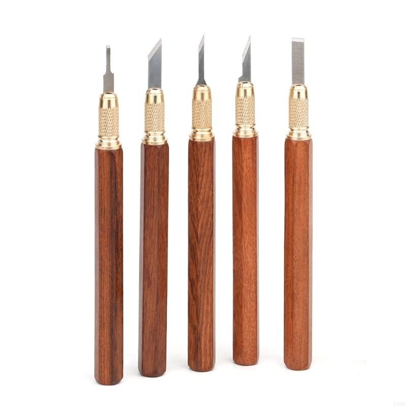 Handcraft Carving Pen with Safety Caps Alloy Blade and Handle Set for Detailed Work In Model and Crafting