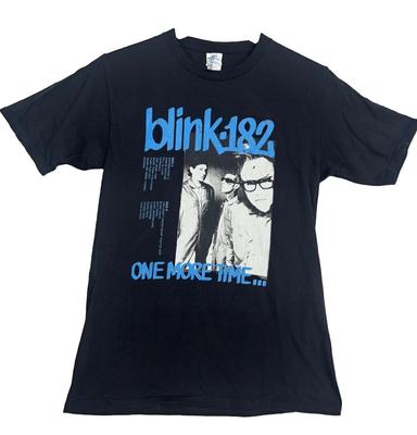 Blink-182 One More Time Tour Band T-Shirt Schwarzes Grafik-T-Shirt Klein Pop Punk Rock Unisex T-Shirt