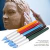 5pcsCelsiusset Silicone Soft Head Clay Pottery Moulding Pen   Craft Tool (Large)