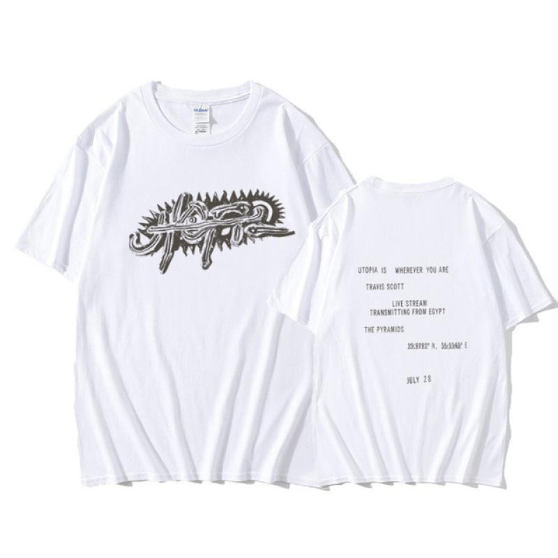 

UTOPIA TS новая футболка большого размера в стиле аниме, верхняя мужская футболка, мужская одежда, футболки в стиле поп, свитер с короткими рукавами и графикой M