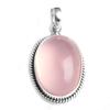 Rose Quartz Pendant, Silver Jewelry, Handmade Pendant, 925 Sterling Silver, Women Pendant