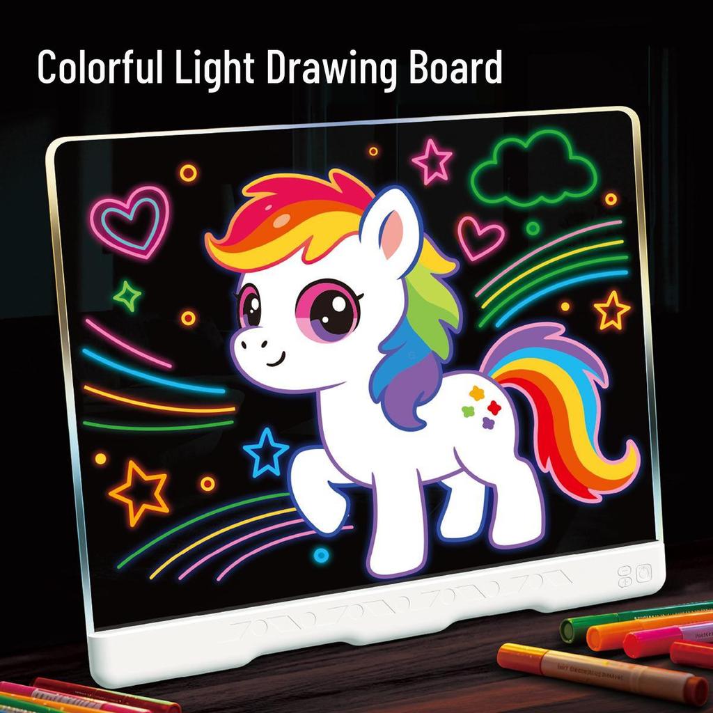Hand-Painted Erasable Luminous Acrylic Message Board - Anti-Scratch Advertising Display