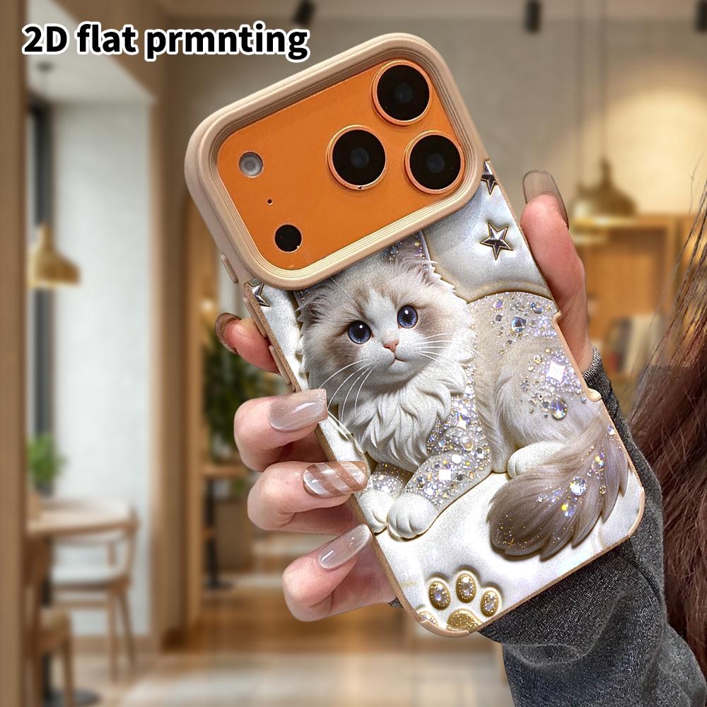 Phone Case: Lambskin 2D Flat Samsung Galaxy A34 A35 M05 M06 S20 S22 S21 FE Plus 5G Protective Case, Ragdoll Cat, Christmas and Halloween Gift
