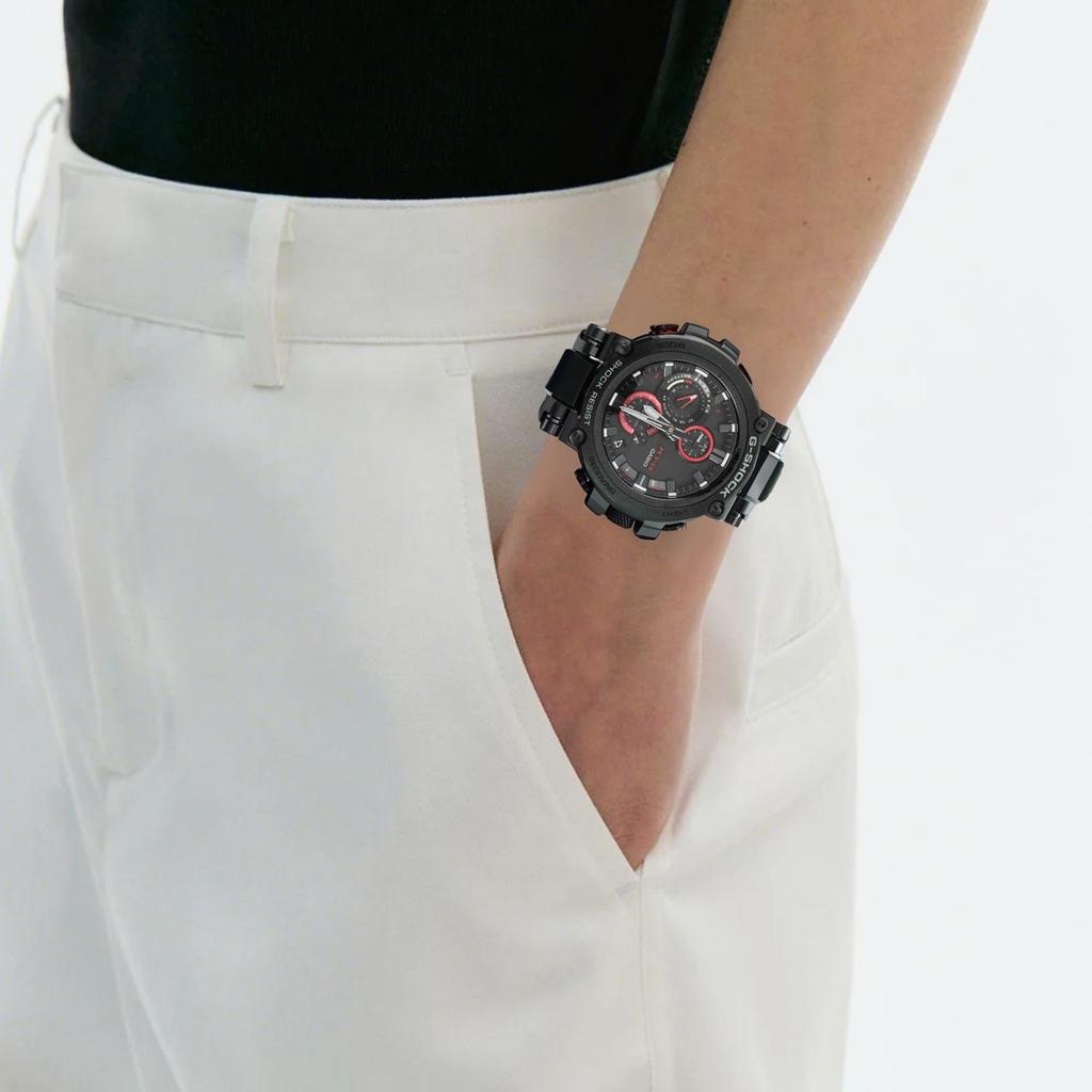CASIO G SHOCK MTG Solar Quartz Movement Resin Strap Watch Men's Watches Black Dial MTG-B1000B-1A
