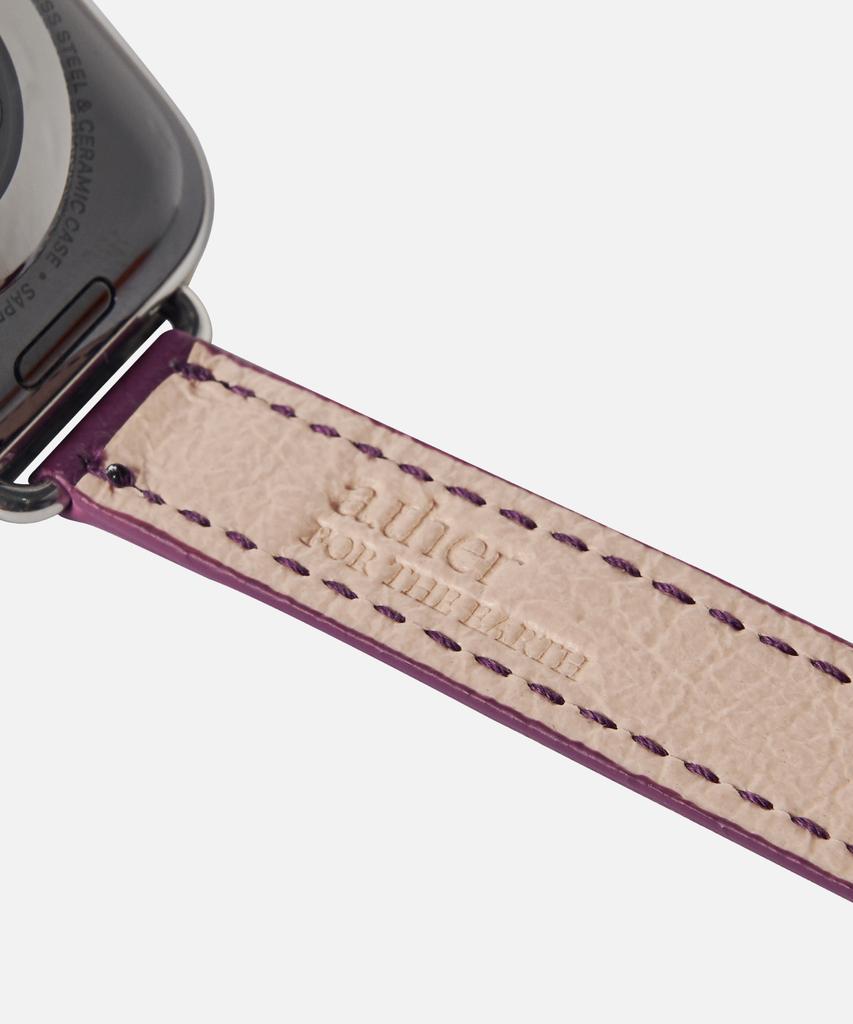 Adeo Apple Watch Double Strap Slim Double Tour Vegan Leather Watch Strap Plum Purple (Type A)