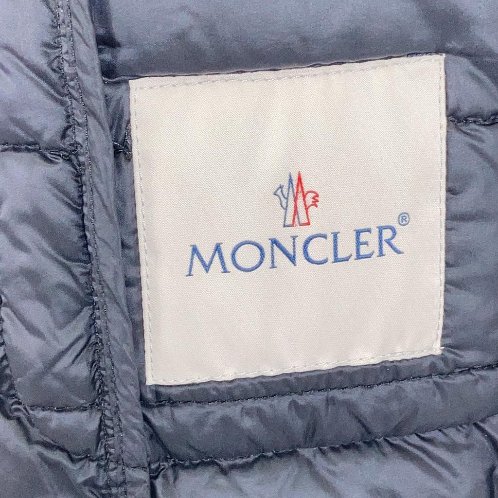 MONCLER CRISTALLETTE GIUBBOTTO collarless down Jacket 1 NavyUsed