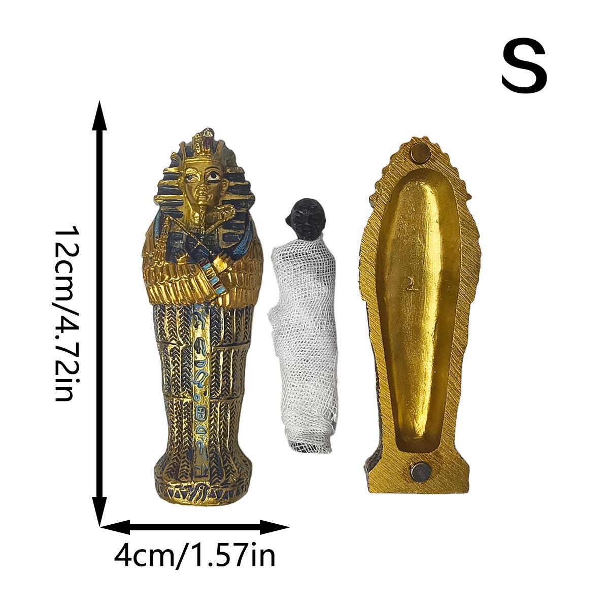 

Ancient Egypt Mummy Ornament Tutankhamun Coffin Pharaoh Handicraft Mysterious Pyramid Attraction Travel Souvenir Decoration Gift