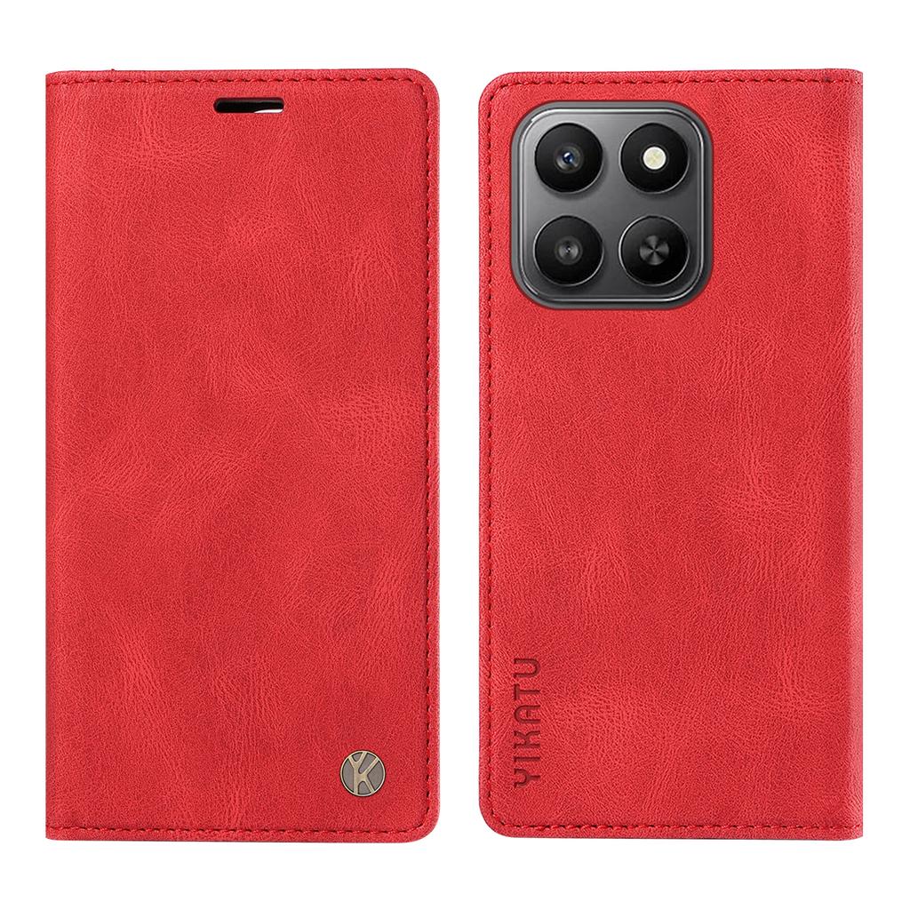 For Honor 400 Smart 5G/4G/X7d 4G Leather Cover YIKATU YK-004 Skin-Touch Wallet Phone Cases