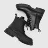 Small thick-soled inner height-increasing men's boots simple classic tooling boots autumn and winter 76261 patent leather-L
