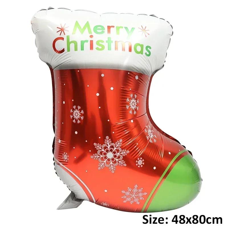 Cartoon Christmas Foil Balloons Santa Snowman Elk Aluminum Foil Balloon Festival New Year Party Decoration Xmas Gifts Kids Toys