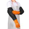 70cm Long Rubber Gloves Heavy Duty Work Safety Gloves Drain Cleaning Gloves  Construction