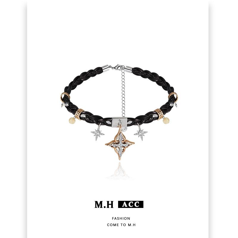 Cross star choker neck chain niche design Spice girl sweet cool style high sense original necklace