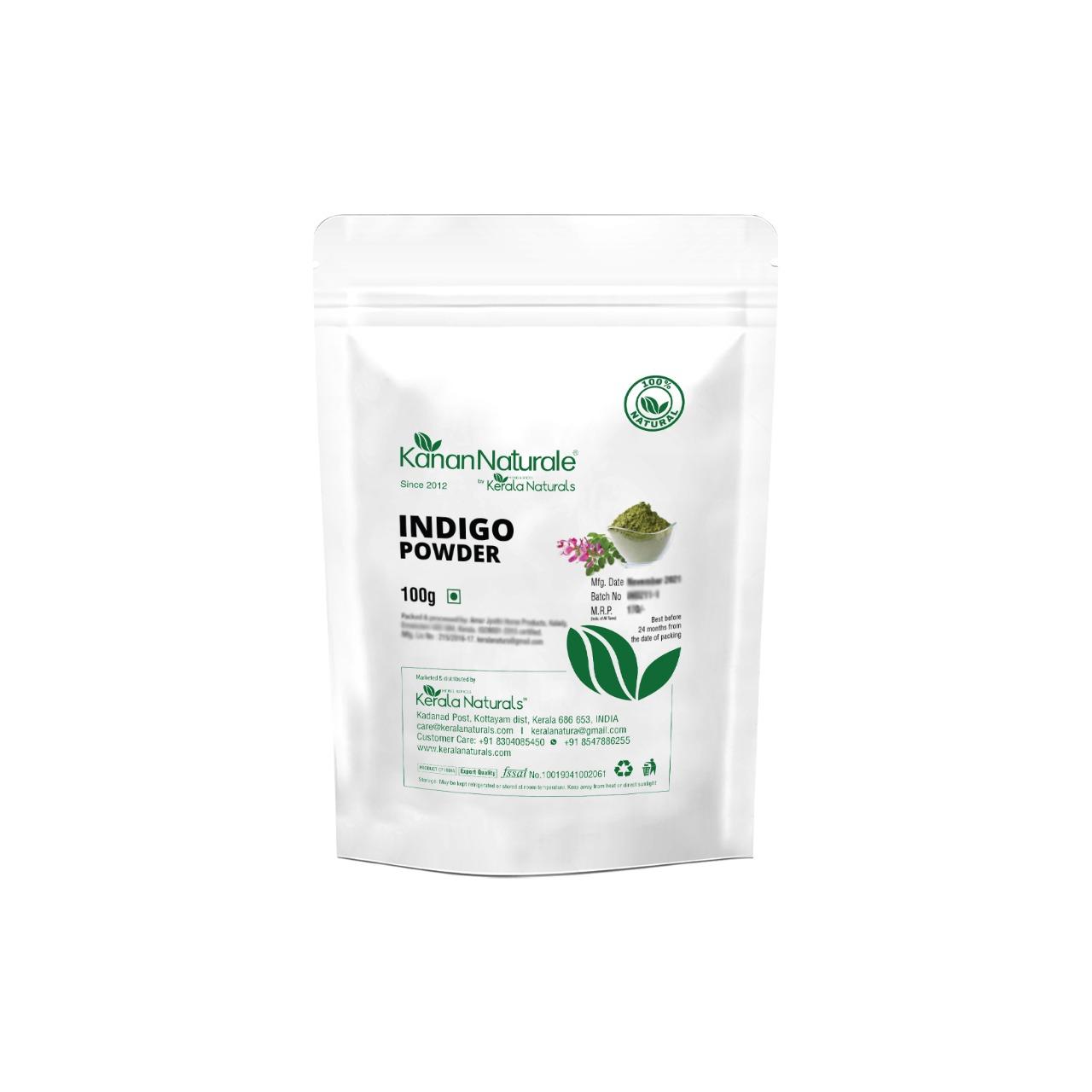 Kanan Naturale Indigo Powder 100 gm (3.52 oz) white