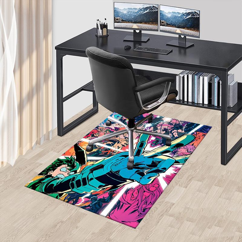 

1pc My Hero Academia Anime Characters Chair Mat - Office Desk Carpet, Anti-Slip Rug for Home Decor, Suitable for All Seasons, Perfect Gift for Fans.T0 60cm by 90cm