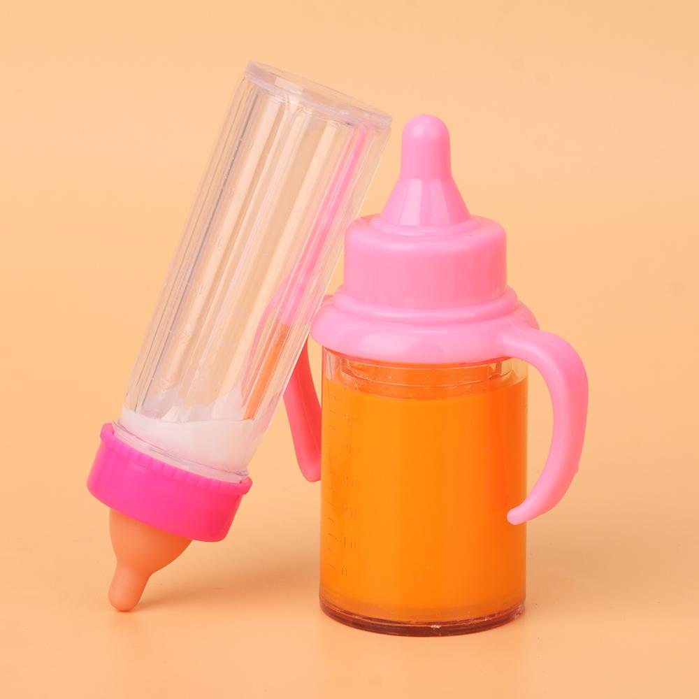 Bambole da 18 pollici Biberon Magici con Ciuccio Bavaglini Bambole Reborn Carine Biberon di Plastica con Tettarella Bottiglie per Succhi Accessori per Casa delle Bambole Giocattoli