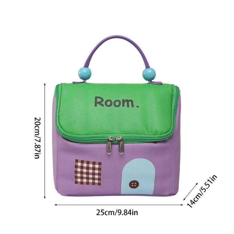 Sturdy Polyester Makeup Bag for Women Multiple Compartment Cosmetic Organizers Waterproof Portable Carry Case Use