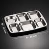 Wutuo Stainless Steel Divided Lunch Tray