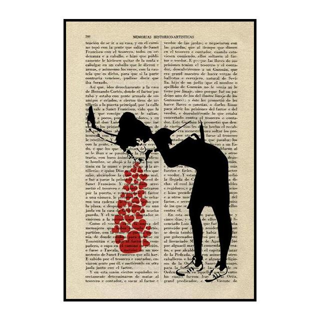 

Бэнкси воздушный шар девушка граффити плакат исчезающие пять колец фреска ретро декоративные картины настенные художественные принты современный домашний декор 21cm×30cm NoFrame