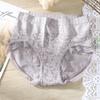 Plus Size High Waist Women's Underwear Seamless Graphene Gusset Breathable Lace Triangle Panties Comfortable Fit
