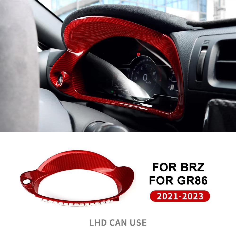 Dry Carbon Fiber Sticker For Subaru BRZ Toyota GR86 2025 2025 2025 2025 Speedometer Dashboard Frame LHD Black Red Cover