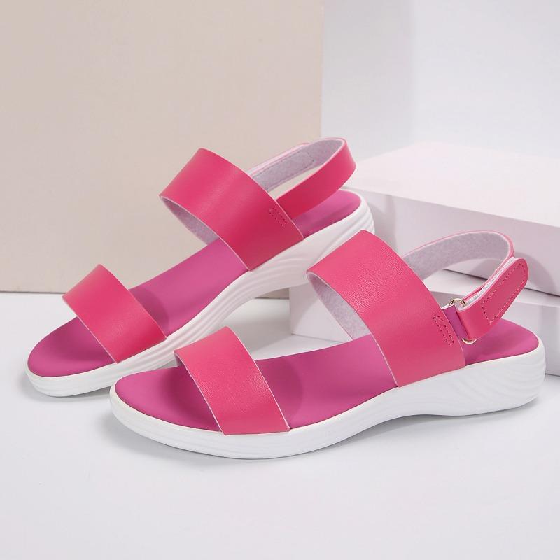 Pluss-størrelse flate sandaler dame casual fiskemunnsandaler