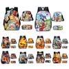 Anime One Piece School Bags Set Large Capacity Oxford Backpack For Kids Cartoon Design Breathable And Waterproof