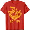 New Year 2024 Year Of The Dragon Funny Christmas Gift Unisex T-Shirt