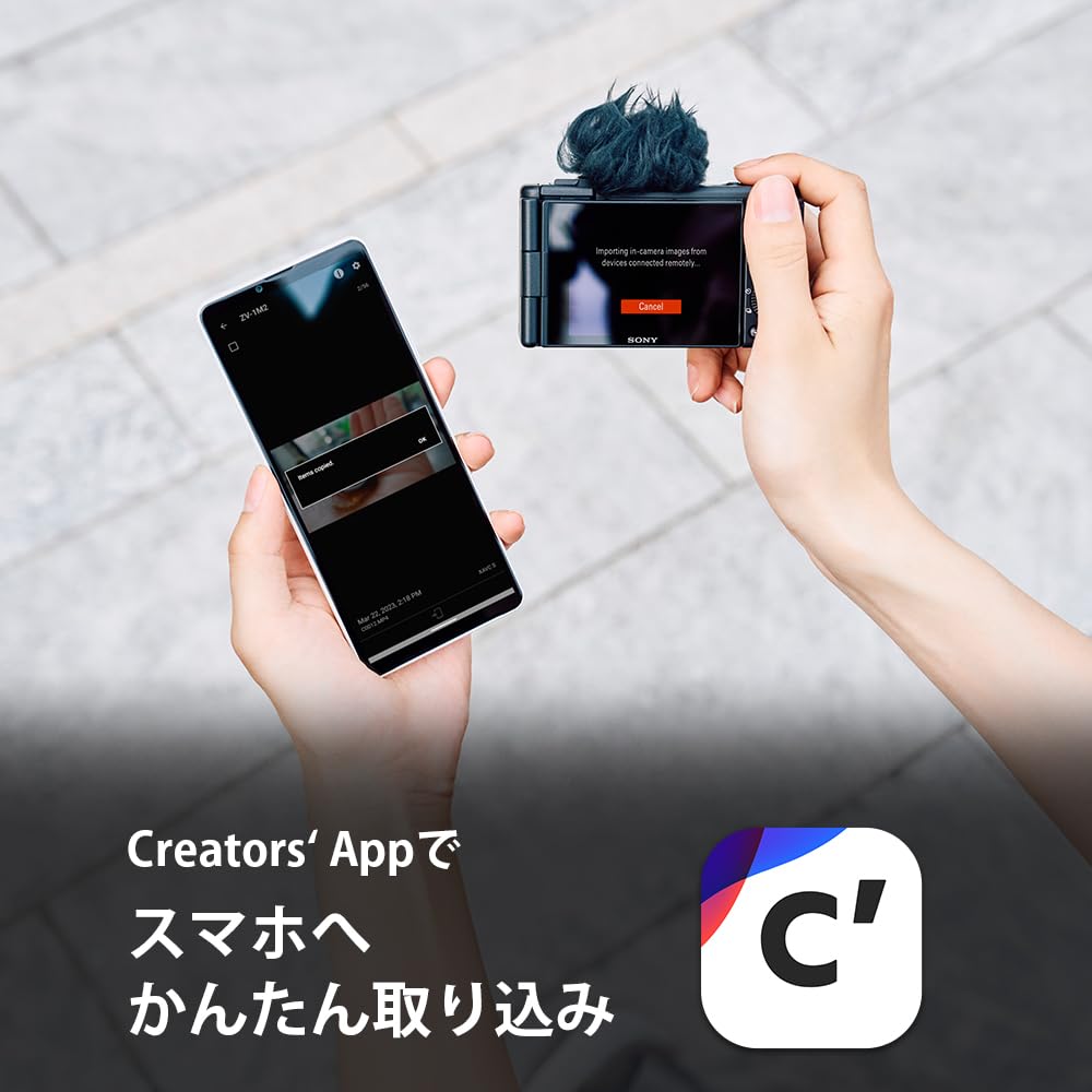 SONY VLOGCAM Compact Digital Camera Body with Zoom White ZV-1II Windscreen, 18-50mm F1.8-4.0 Lens, (ZV-1M2 W)