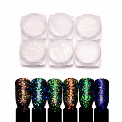 Chameleon Mermaid Transparent Paillettes Holographic Sequins Nail Glitter Powder Manicure Decoration