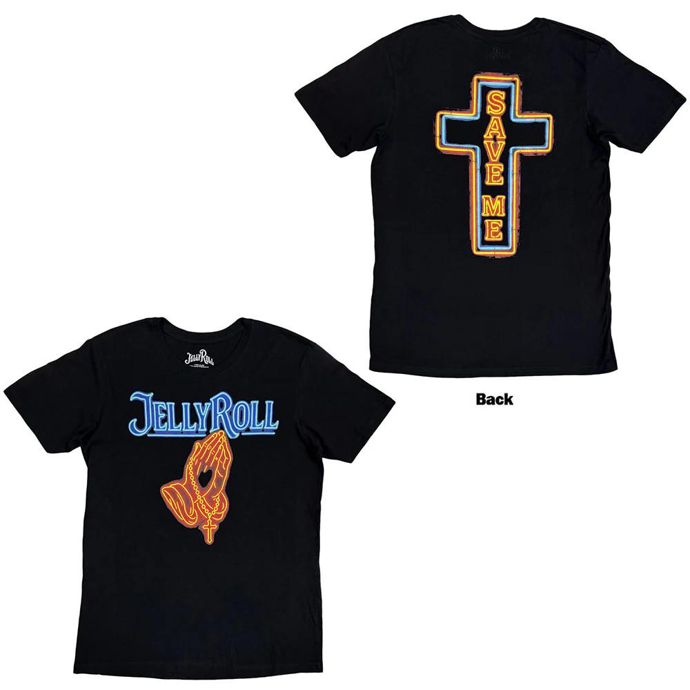 Jelly Roll T-Shirt: Save Me Neon (Black) (Back Print) OFFICIAL NEW M