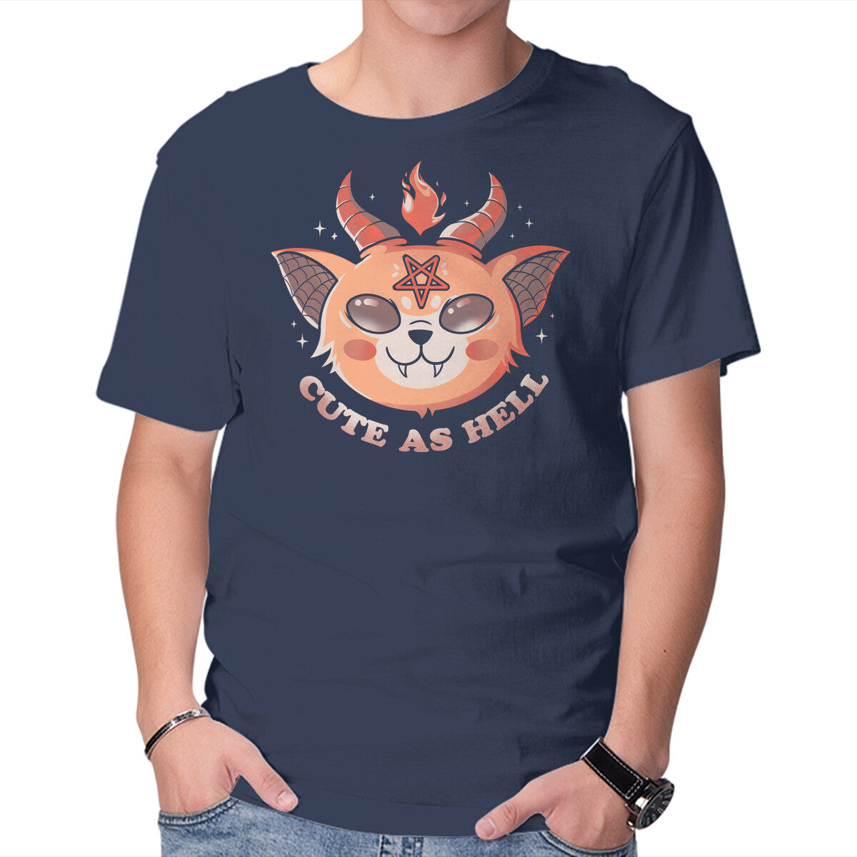 Unisex Crew Neck T-Shirt Cute In Hell Graphic Short Sleeve Casual Tee XXXL
